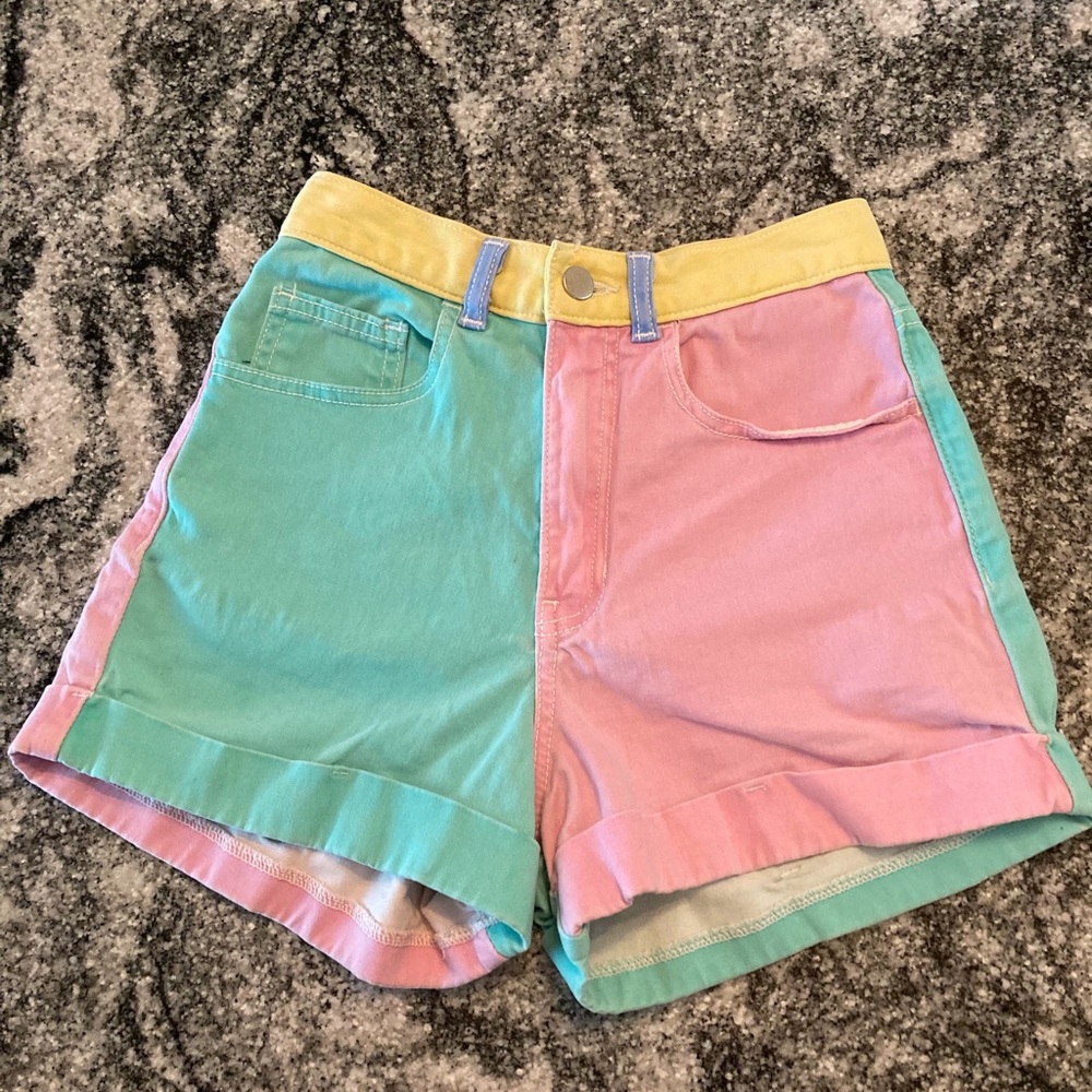 American Apparel Colorblock Shorts
